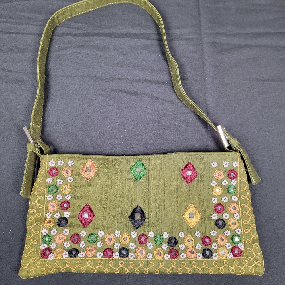 ABRO Accessories Floral Embroidered/Beaded Crossbody Purse, Made In‎ Jerusalem